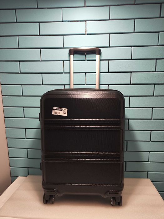 KONO твърд куфар на колелца 36 л с TSA ключалка черен