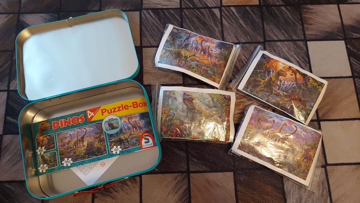 Puzzle-Box Schmidt: Dinozauri + valiza metalica
