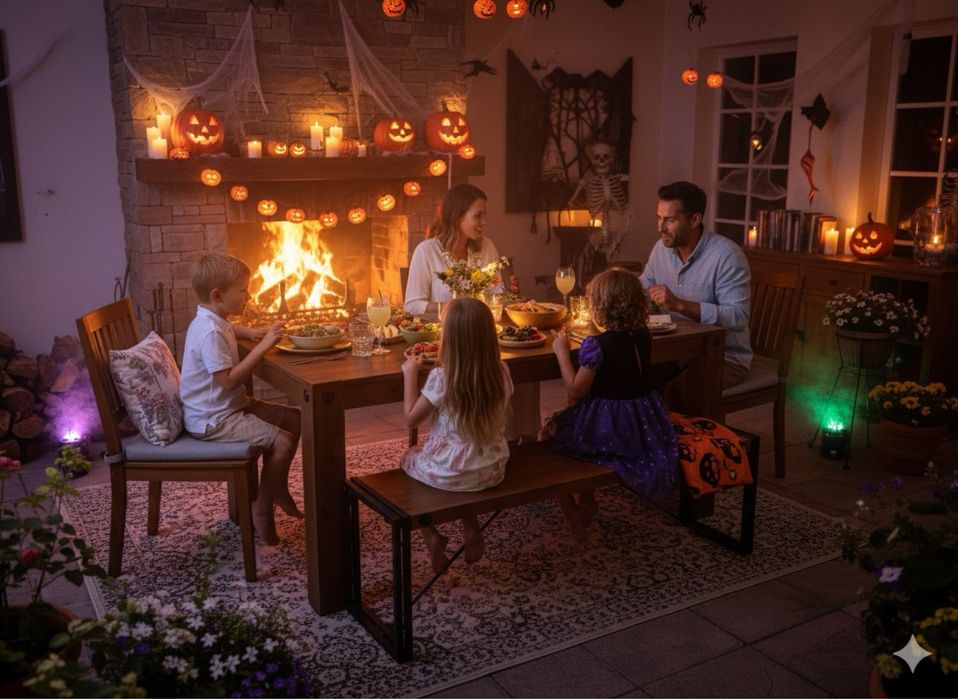 Masa de lemn cu bancuta de familie, industrial design