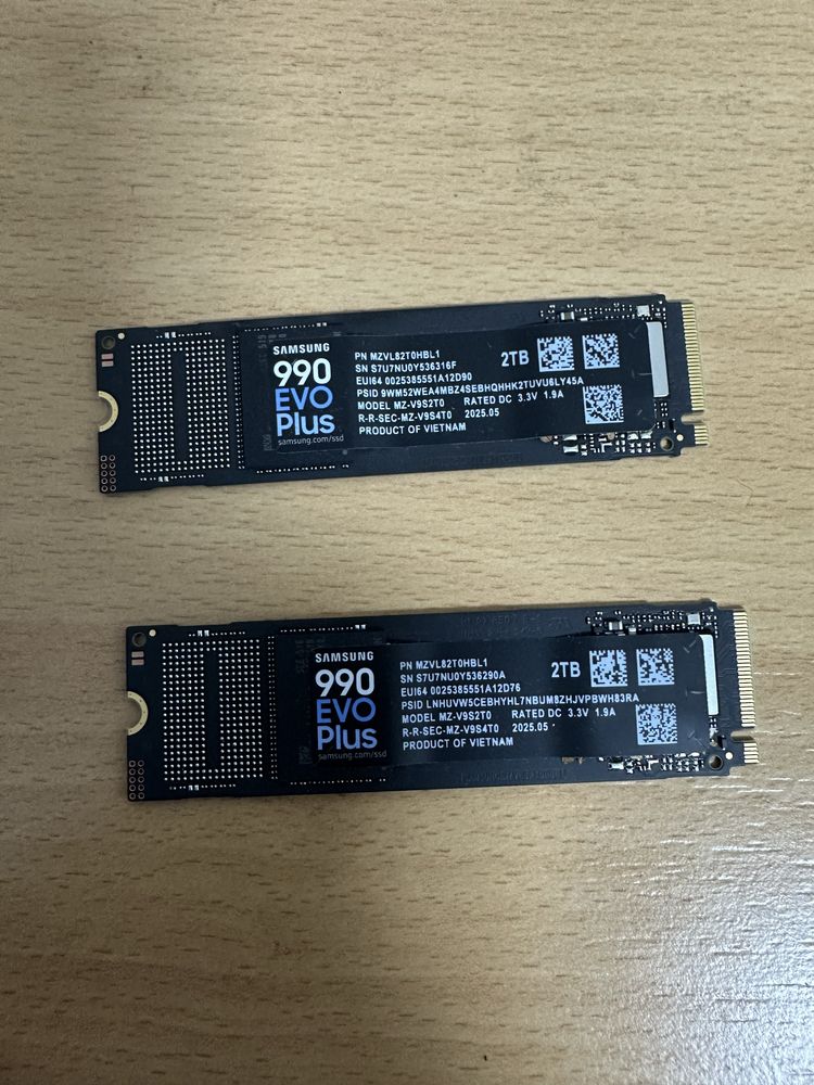 SSD M2 Samsung 990 EvoPlus, 2tb, noi, fara cutii. Nefolosite
