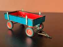 Jucarie Colectie Remorca Tractor Tabla Veche Vintage