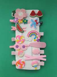 Cleme și accesorii de păr colorate pentru fetițe și fete Model 1