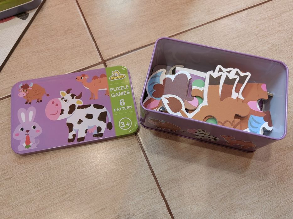 Пъзели в метална кутия КАТО НОВИ!!!