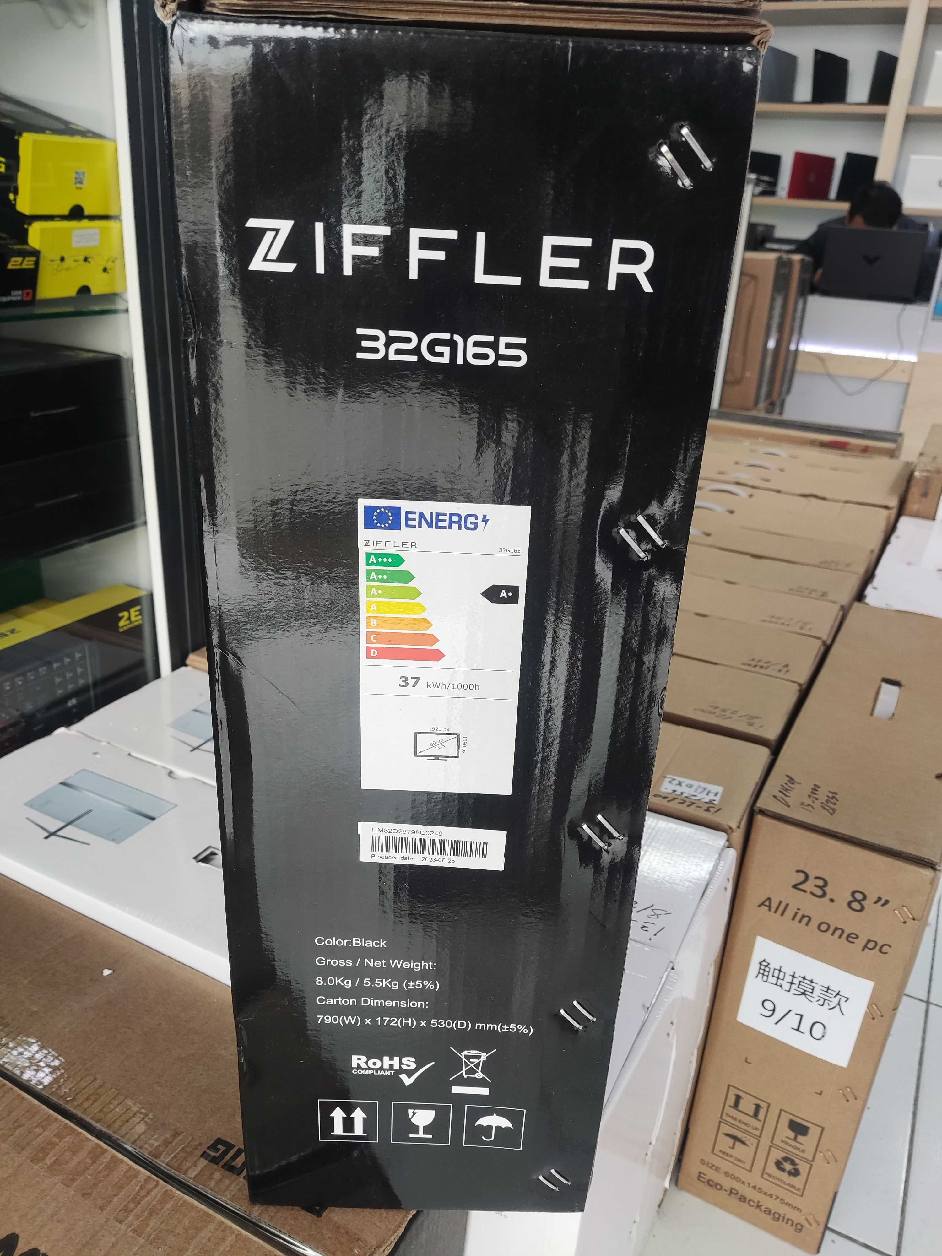 Монитор 32" Ziffler Curved LED (DP+HDMI), 165Hz 1920x1080 FullHD НОВЫЙ