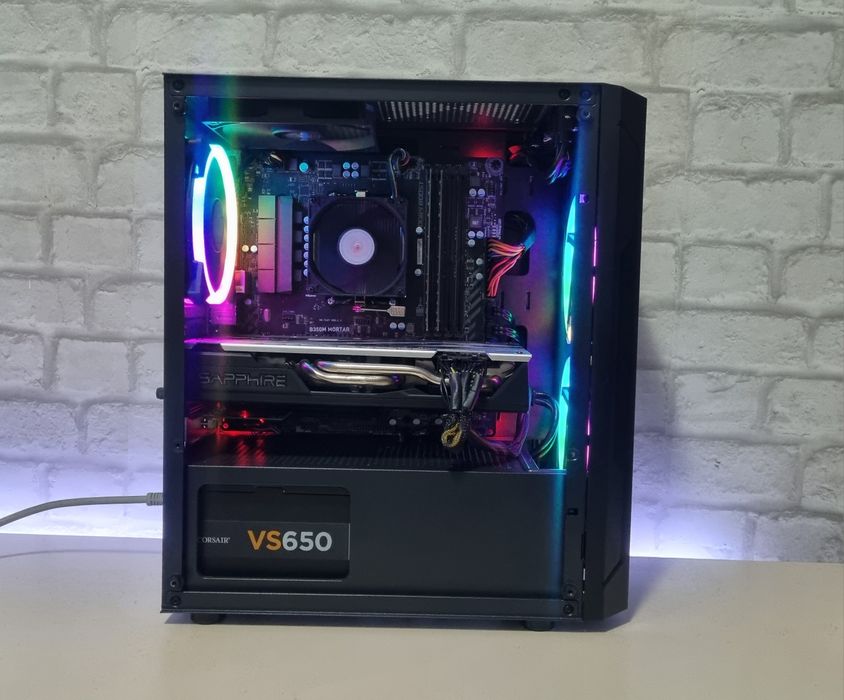 Unitate PC Gaming: Ryzen 5 3600/16GB RAM/RX 580 8GB/256SSD/1TB HDD/rgb