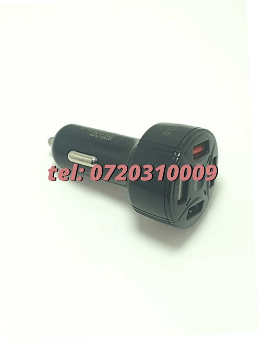 Incarcator Masina Auto 4 Porturi Bricheta Usb Qc Incarcare Rapida