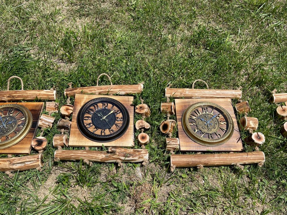 Ceas rustic din lemn