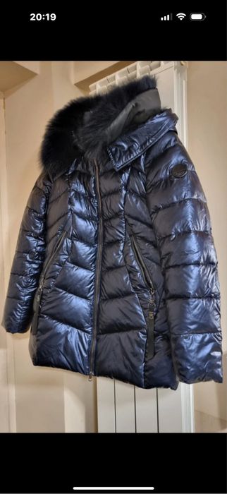 Geaca de iarna cu guler natural