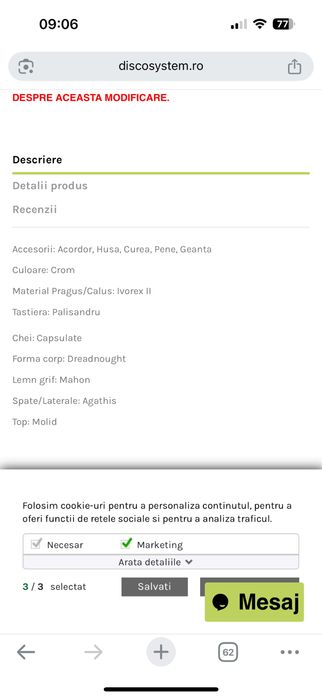 Set chitara acustica