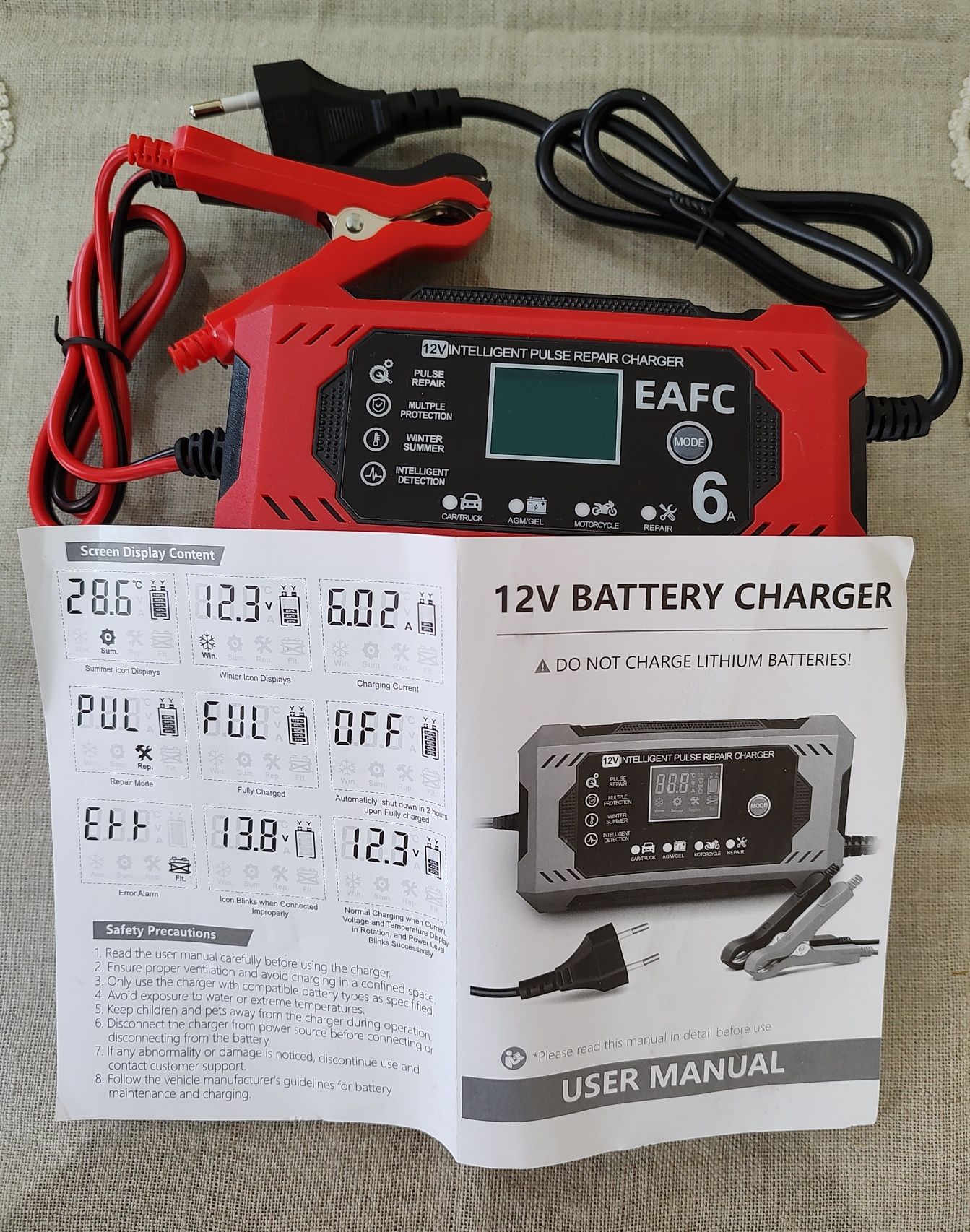 Зарядно 12V/6A 100Ah и 12V/10A 24V/5A  6-180Ah