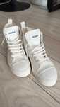 Tenisi Hugo Boss High Top Sneakers Trainers White Canvas