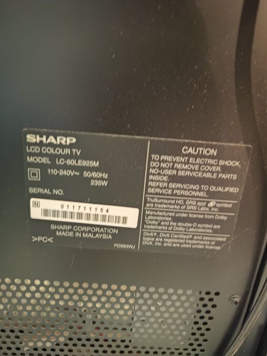 Телевизор Sharp 1,5 м диагональ