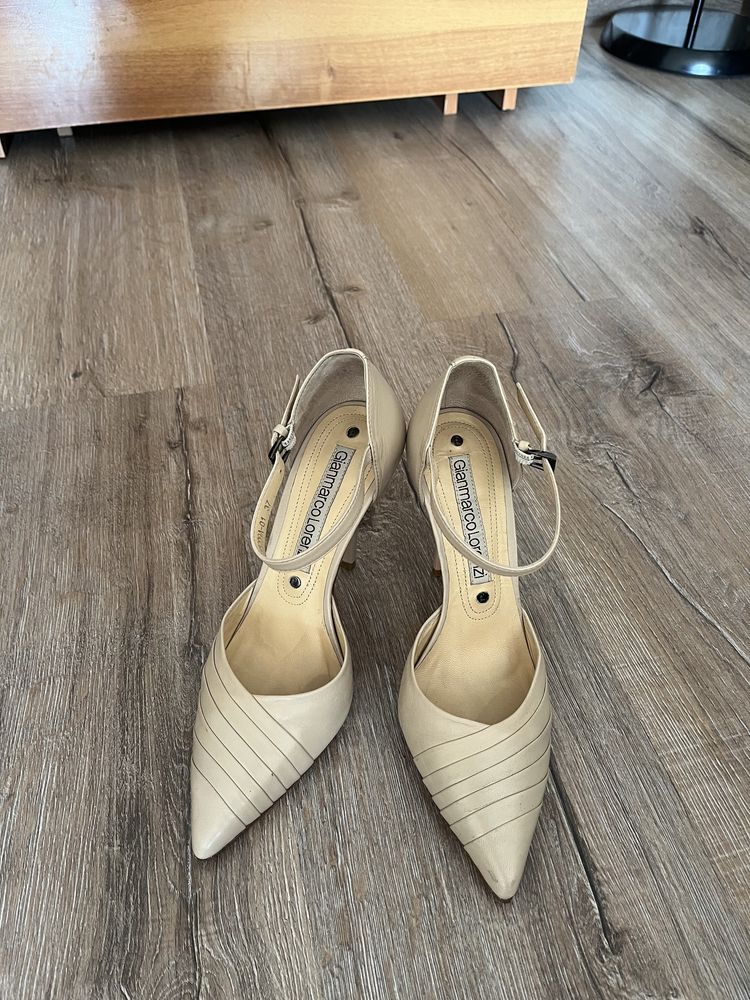 Итальянские женские туфли, высокий каблук, размер 37