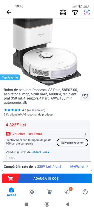 Aspirator robot Roborock S8 plus