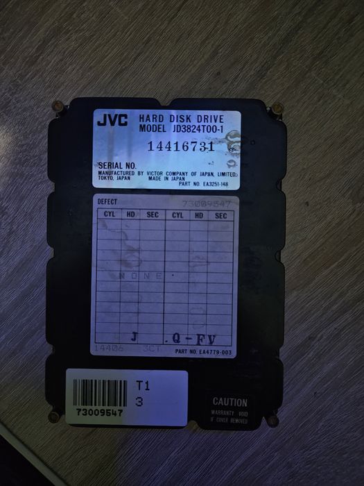 Hard disk drive (HDD) JVC retro 20 mb