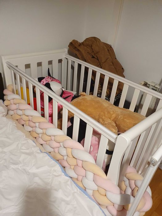 Patut Alb + Saltea Nuca de Cocos + Husa Saltea + Aparatori