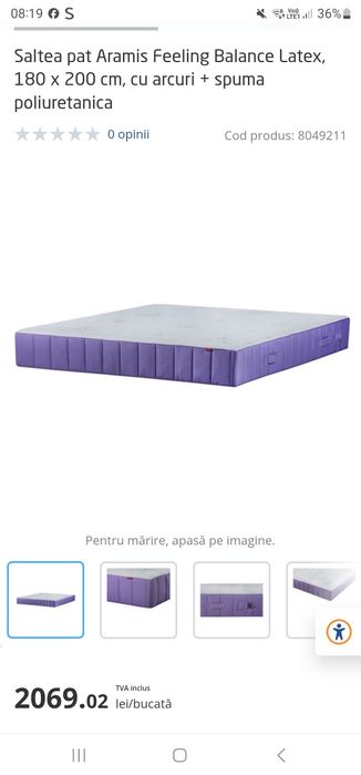 Pat+ saltea 200cm/ 200cm