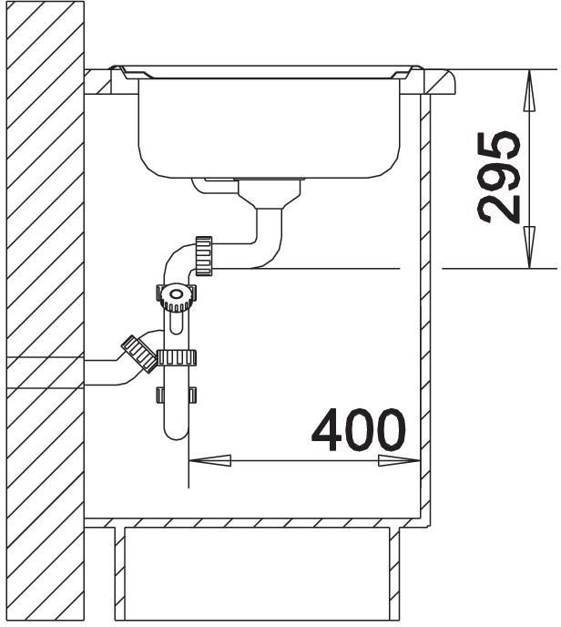 Мивка ъглова с отцедник 920х500х200 мм