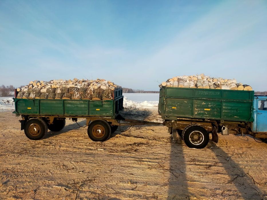 Дрова берёза чурками колотые