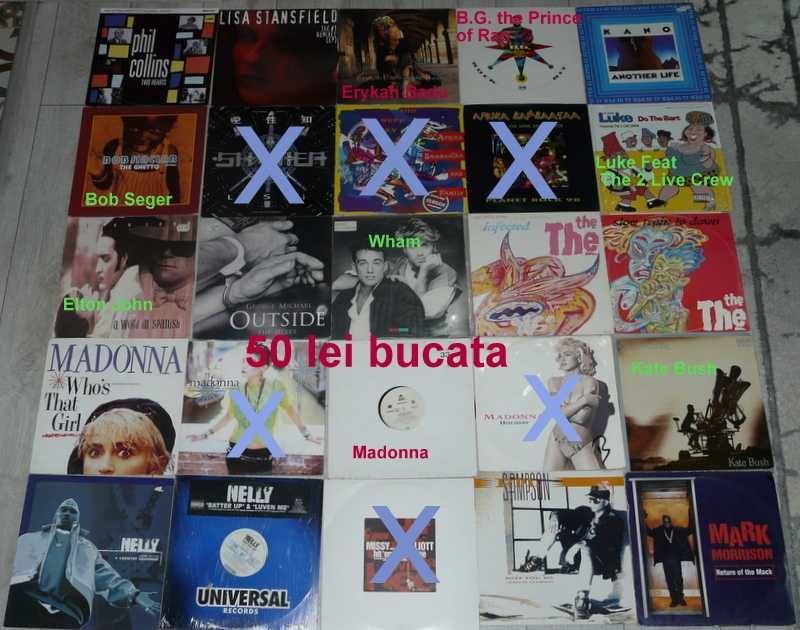 vinil maxi single Pet Shop Boys,Falco,Black Box,Fancy,Madonna,techno