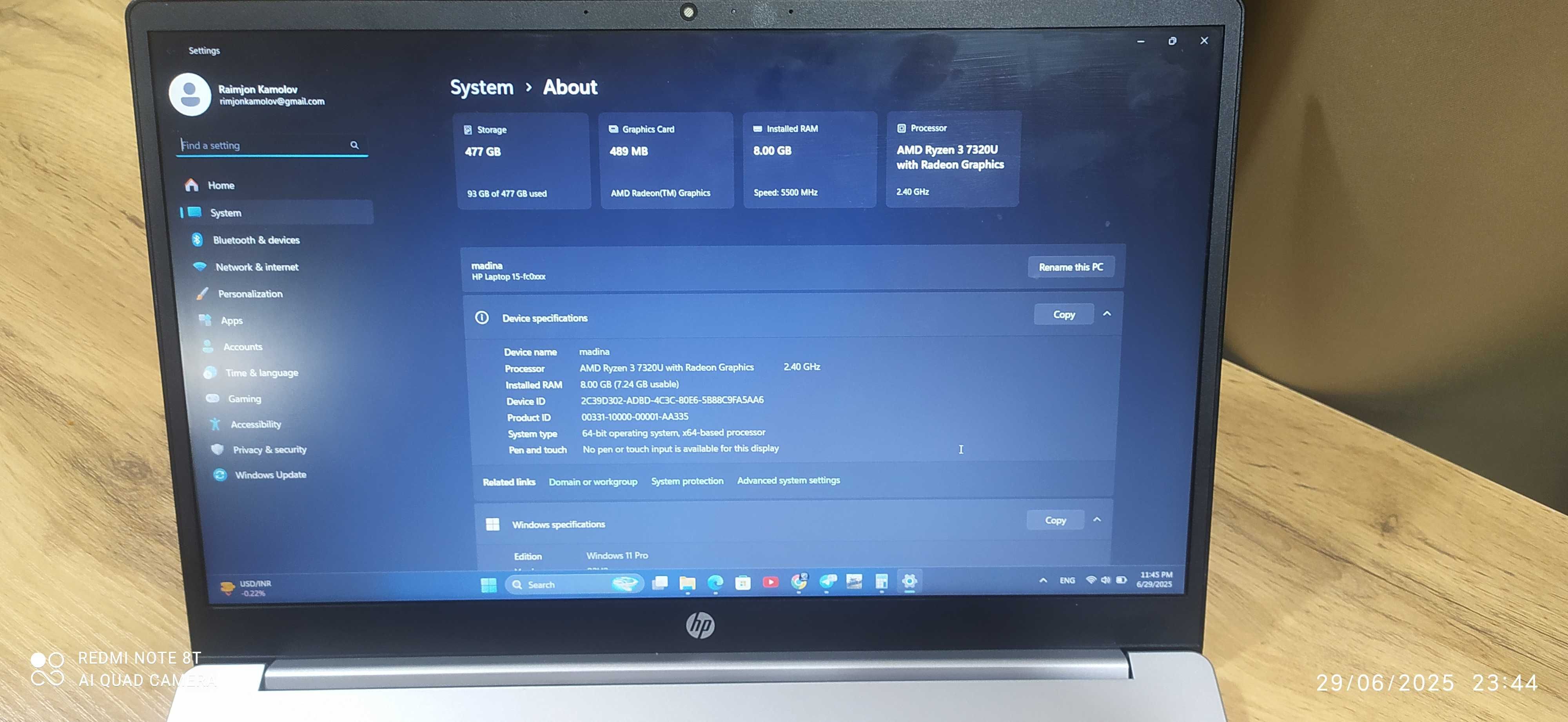 Hp laptop noutbook