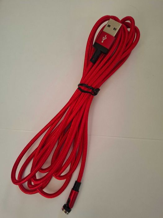 USB кабел за зареждане на телефон, магнитен конектор USB,  1 и 3 метра