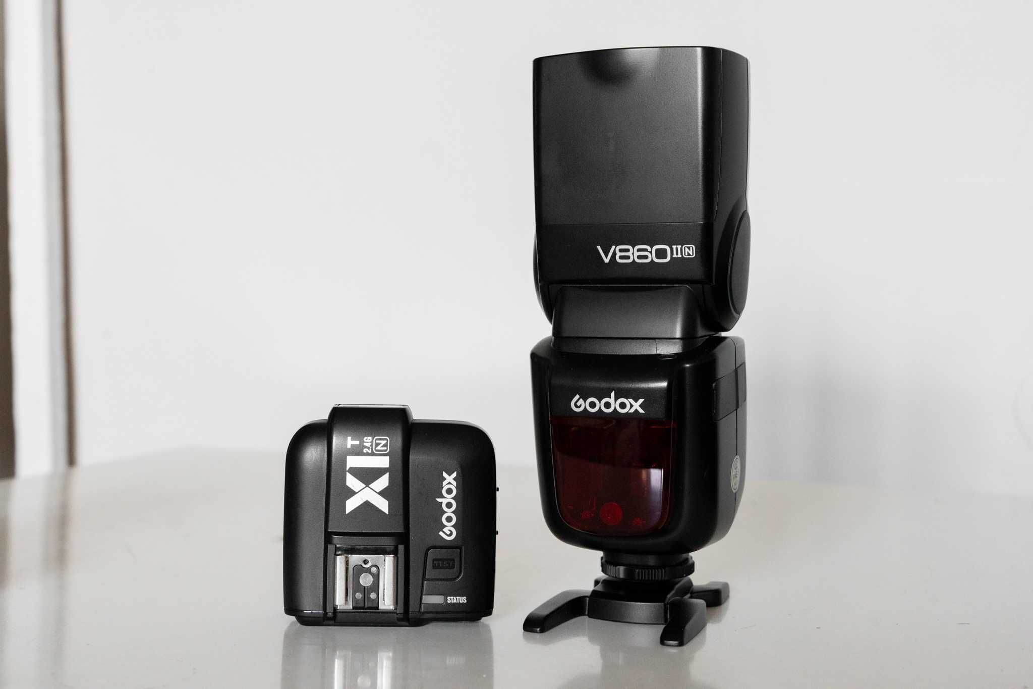 Blitz Godox Ving V860IIN si declansator Godox X1T-N TTL