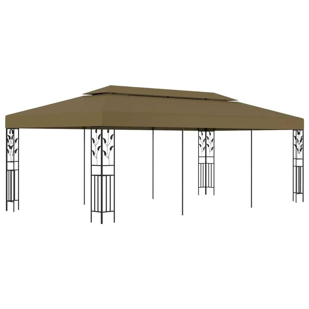 Pavilion/Foisor/Cort pentru gradina/terasa, 3×6 m culoare Taupe OFERTA