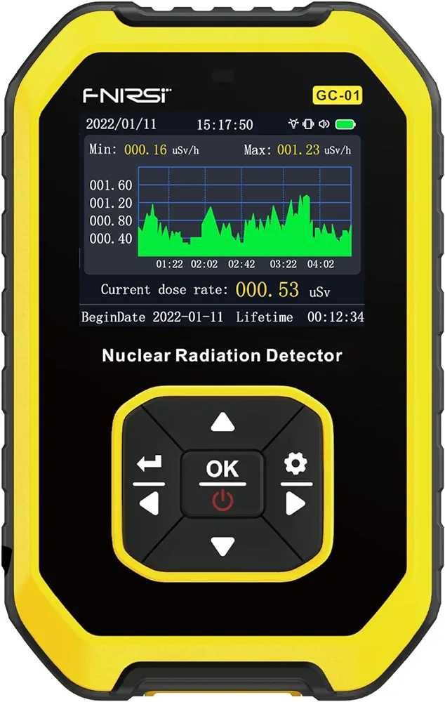 Детектор за ядрена радиация】FNIRSI GC-01  с брояч на Гайгер