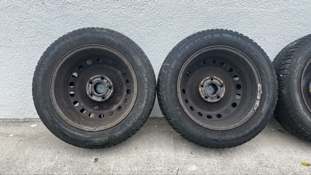 Jante otel 5x112 R16 cu anvelope M+S 215/55 R16