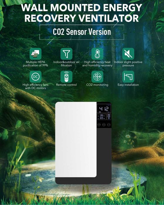 Centrala de ventilatie cu recuperare de caldura si purificare aer