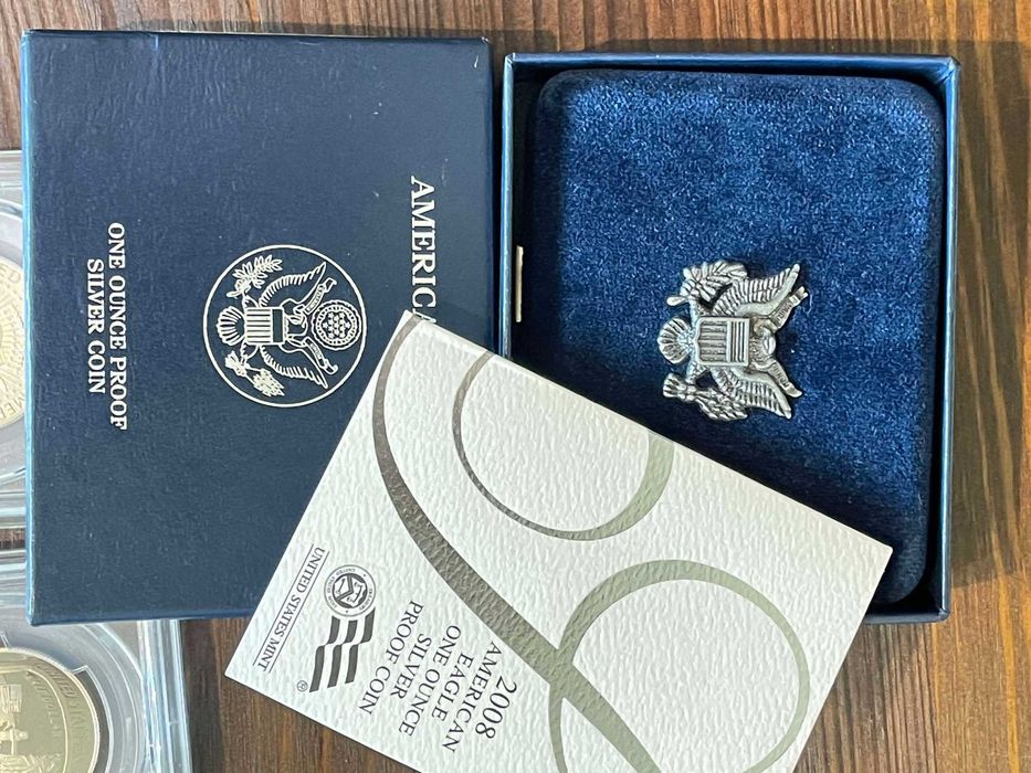 Lot monede America - 2019 Apollo II 50 / 2008 Silver Eagle