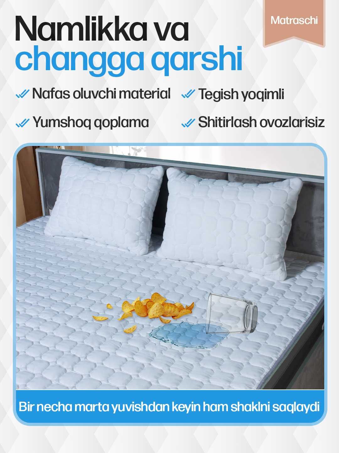 Наматрасник на резинке