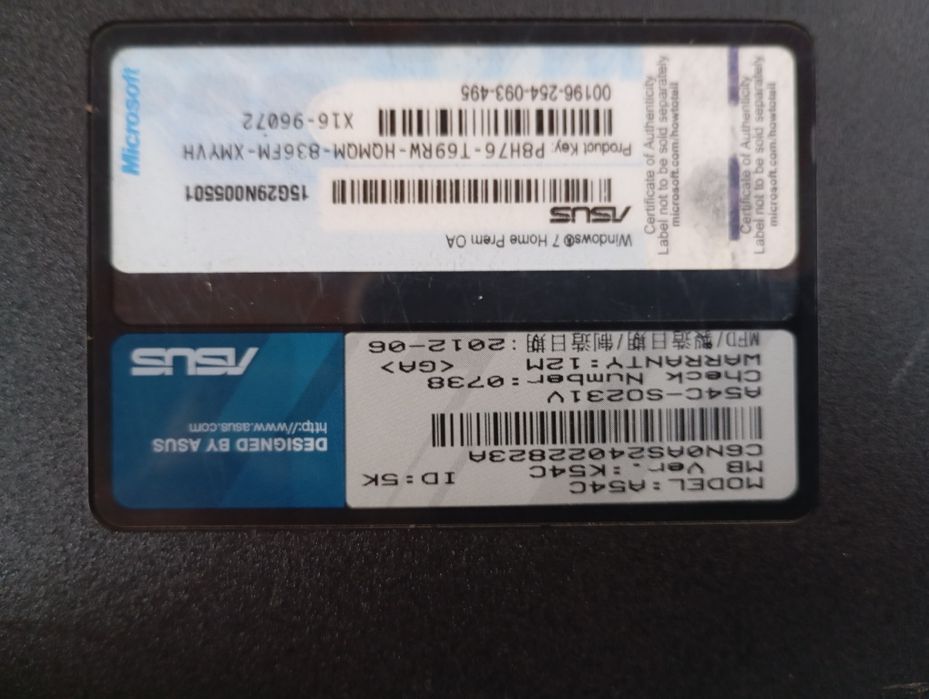 Laptop Asus A54 i5