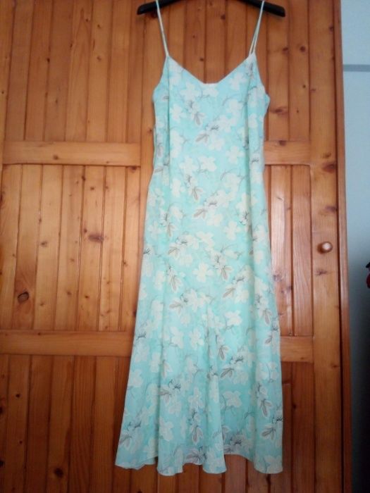 Rochie matase, motive florale