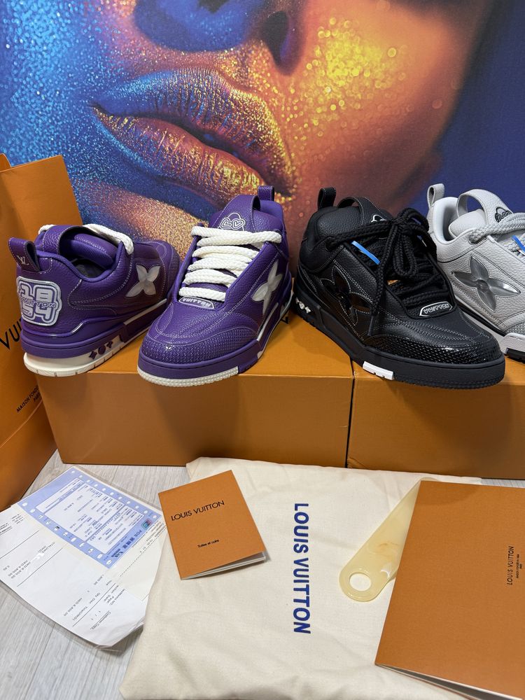 Adidasi Louis Vuitton Skate piele naturala 100% Full Box colectie noua