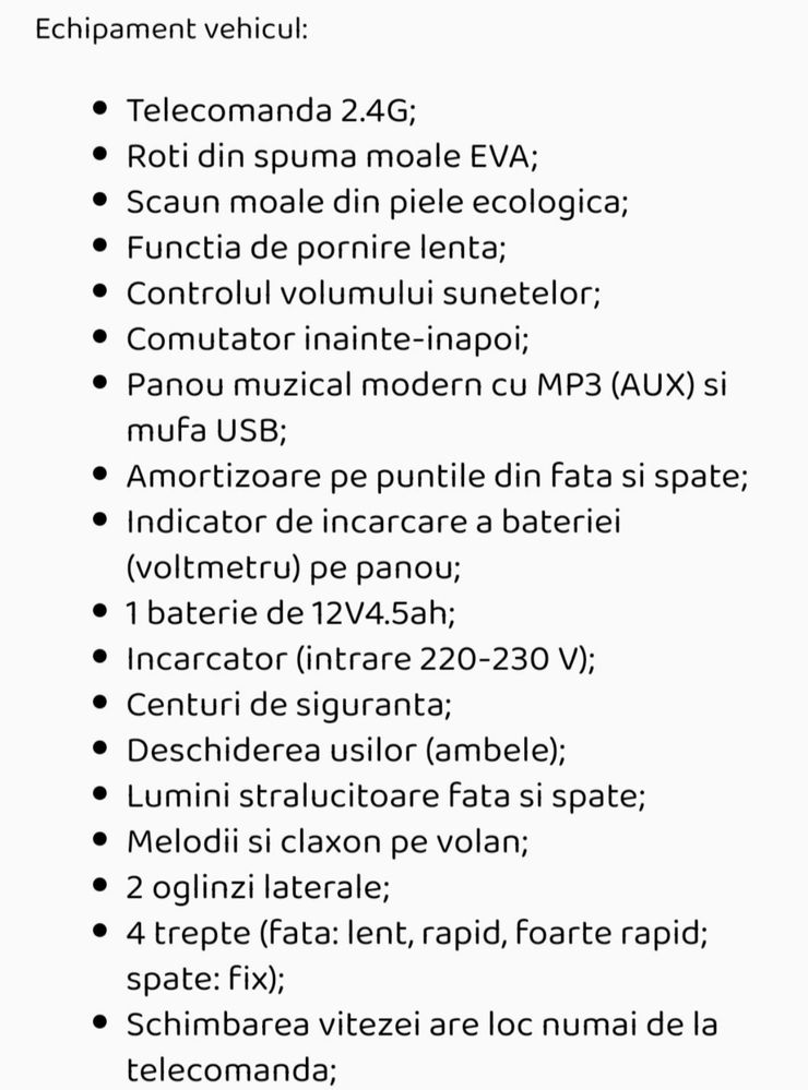 Masinuta electrica cu telecomanda audi rs6