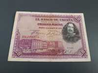 Bancnota 50 pesetas 1928 Spania