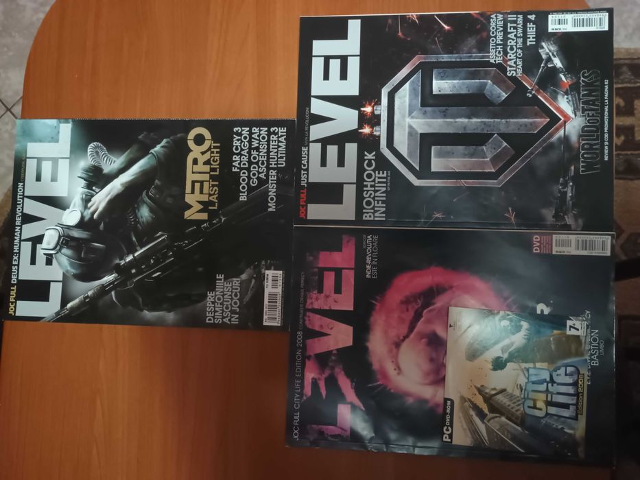 Vand 3 reviste Level, una vine cu DvD-ul aferent