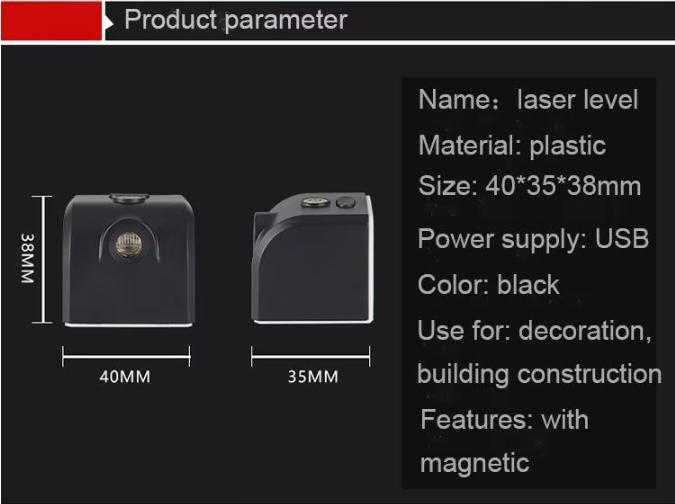 360° Лазерно Нивелиране Кръстосани Линии Магнитно Измерване Адсорбция