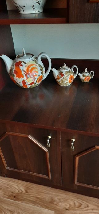 Набор чайников, российские, фарфор, б/ у, ни разу не пользовались , в