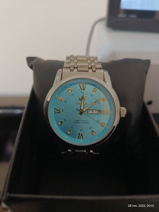 Ceas Bărbați Quartz Elegant, Cadran Albastru