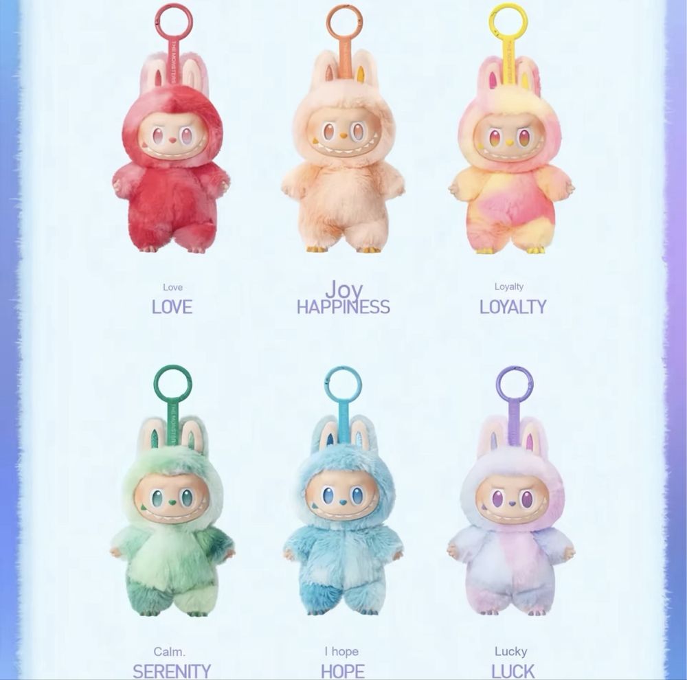 Плюшена играчка Labubu 17cm, Лабубу ключодържател