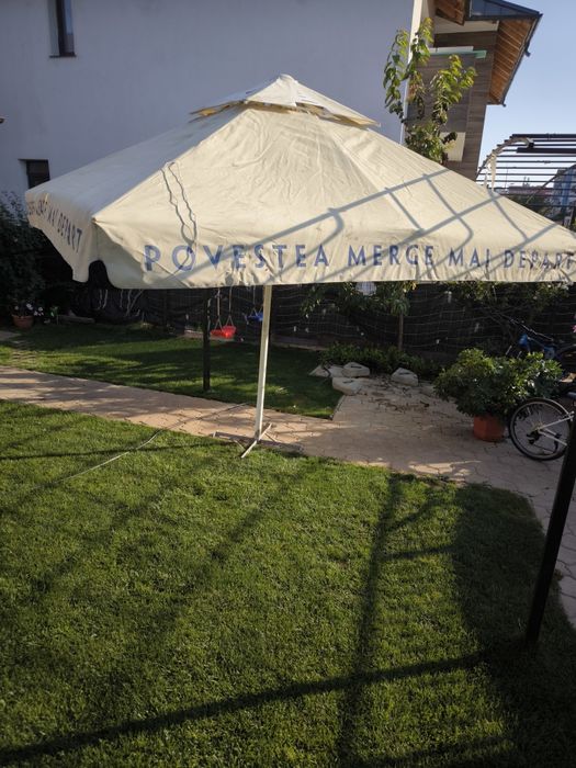 Umbrela mare 3,5 m pentru grădină /terasa cu suport