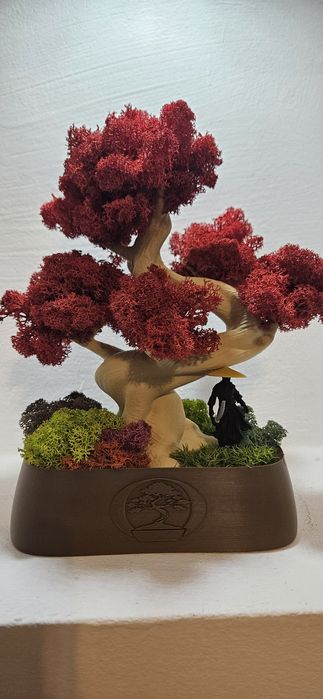Bonsai din Pla printabil si licheni stabilizati