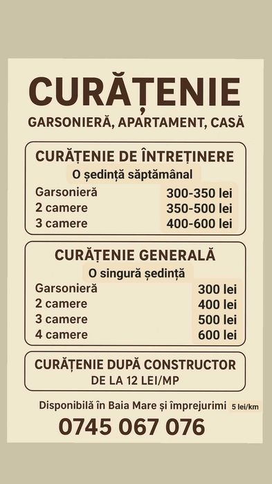 Curățenie regulată