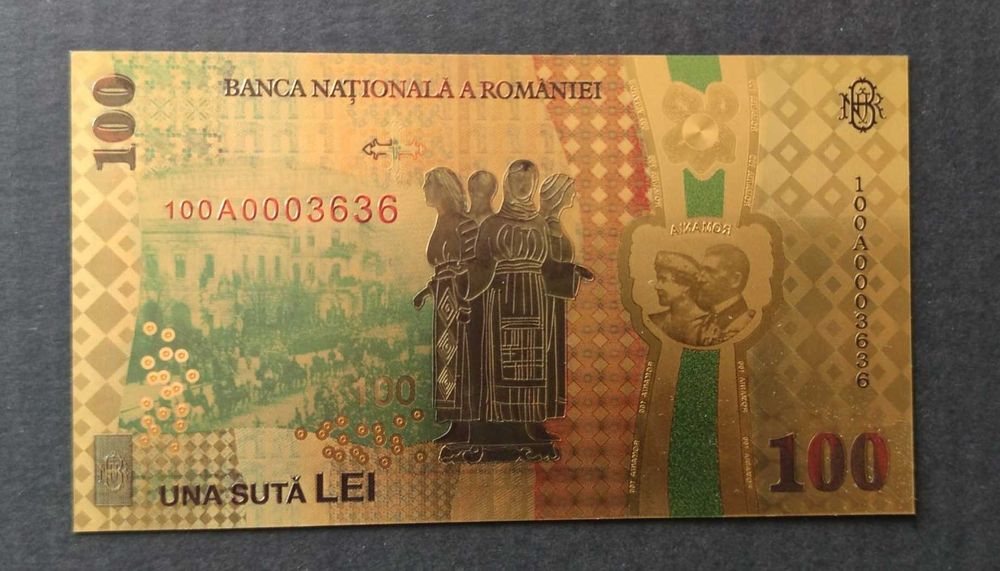 Bancnota de 100 de lei cu regele Ferdinand și regina Maria