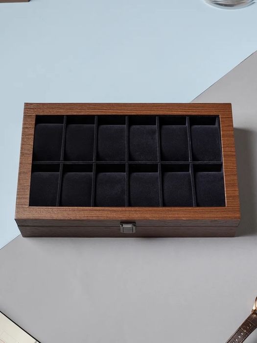 Шкатулка для хранения часов и украшений 12 слотов