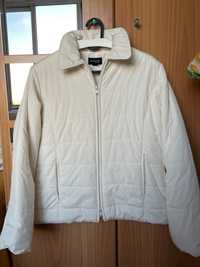 Oviessa марка Бяло пухено яке с джобове и ръкави с цип