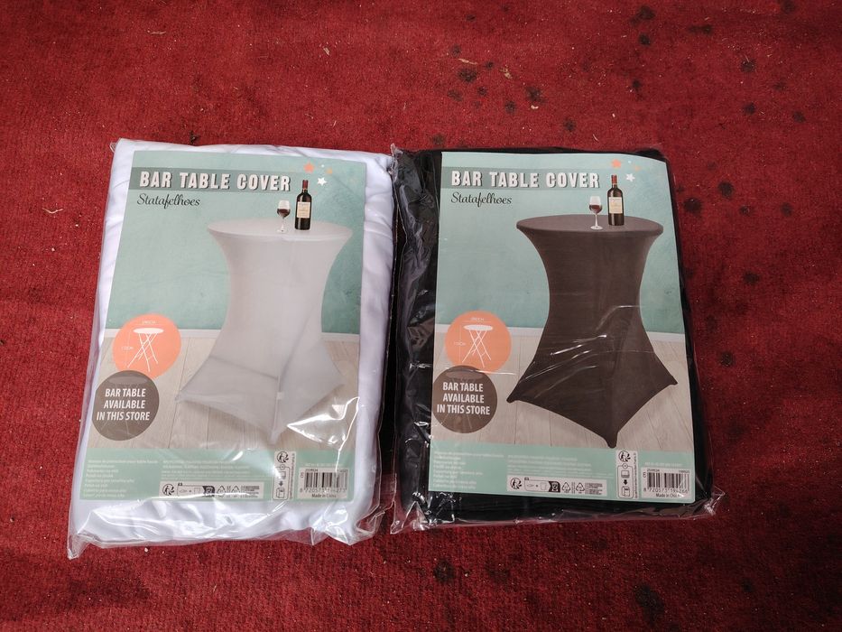 Huse mese cocktail alb/negru